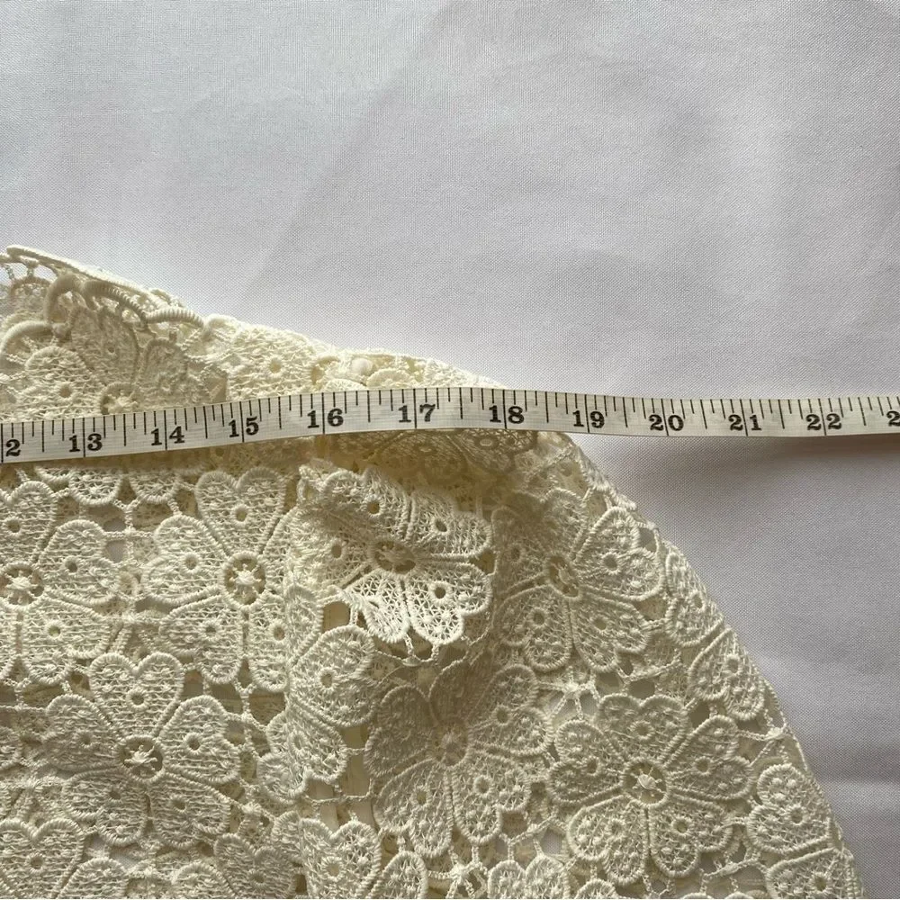 NWOT Kate Spade New York Ivory Daisy Lace Blouse Size 0